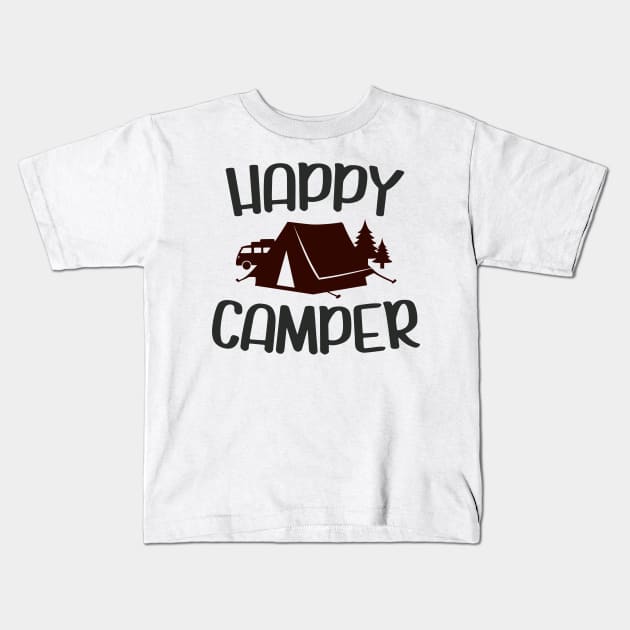 Happy Camper Kids T-Shirt by Ombre Dreams